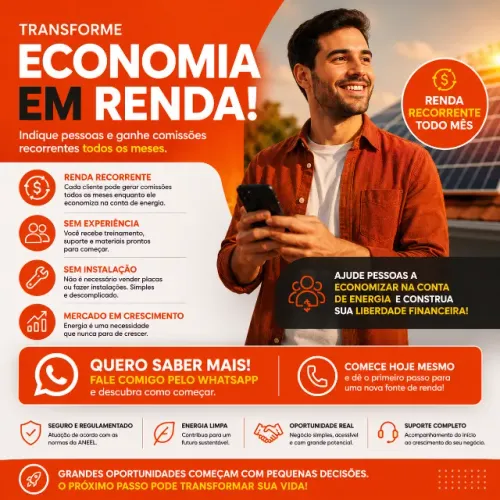 Trabalhe no Seu Tempo | Consultor de Energia