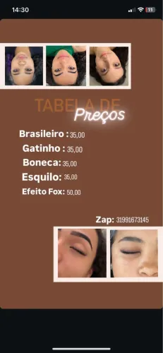 Modelo para extensão de cílios 