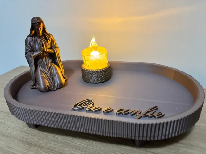 Porta-terço de Nossa Senhora impresso em 3D
