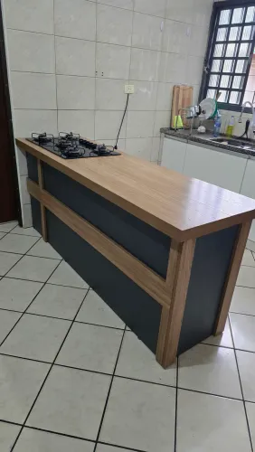 Fogão coock-top com balcão