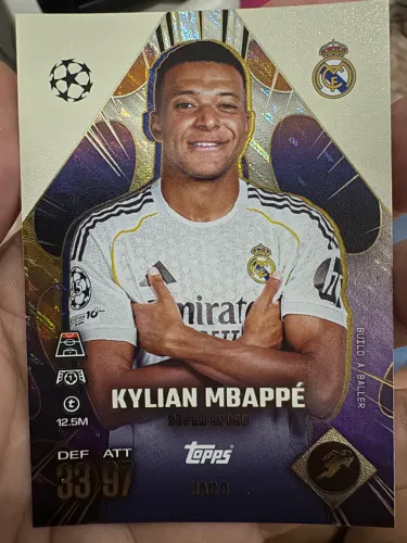 Card Mbappé Raro Match Attax Super SPEED ZERADO