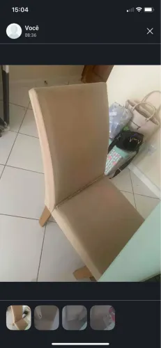 Cadeiras bege - para mesa de janta