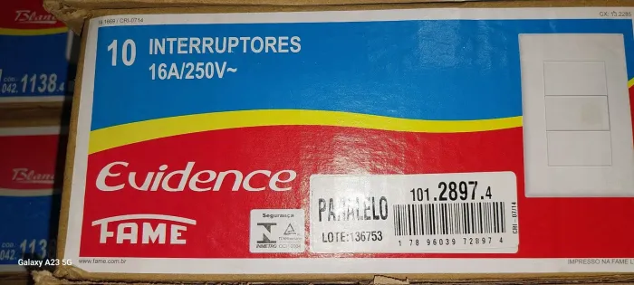 Interruptor paralelo ou simples evidence fame
