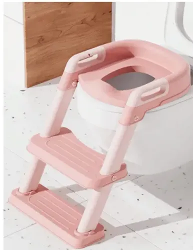 assento infantil redutor com escadinha confortavel ohana baby portatil usado rosa