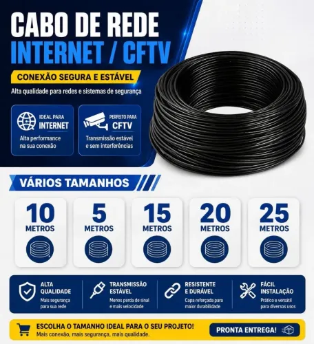 Cabo de Rede Internet! Vários Tamanhos!