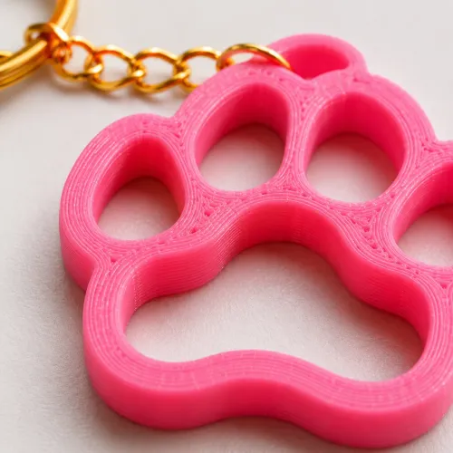 Chaveiro Patinha Vazada Rosa, PETG Premium, Acessório para Chaves, Mochila e Bolsa