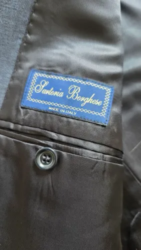 Blazer Sartoria Borghese, com fabricação na Itália (Made in Italy)