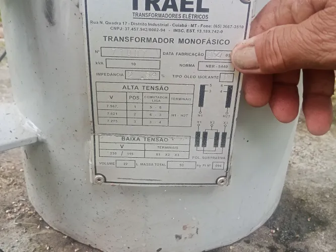 Transformador trael 10kva funcionando perfeitamente no preço