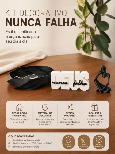 Kit Decorativo Moderno Fé & Elegância