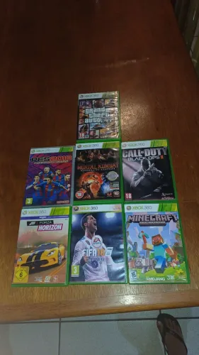 Lote 7 Jogos Xbox 360 Capa Dura - Desbloqueado LTU 3.0 RGH