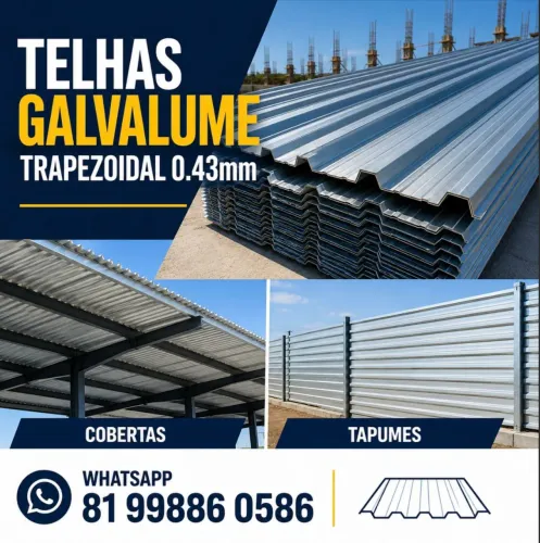 Telhas Galvalume Trapezoidal 