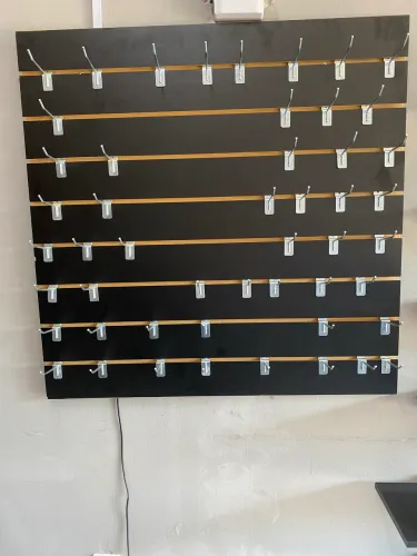 Painel Canaletado Preto Nogal MDF 0,91x0,91X3