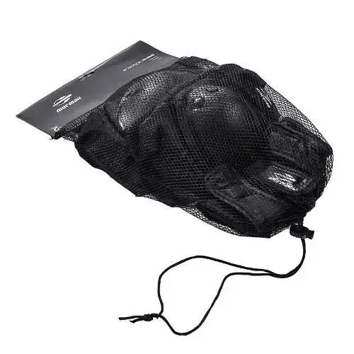 Kit De Proteção Preto Cotoveleira Joelheira Protetor Punho Tam G