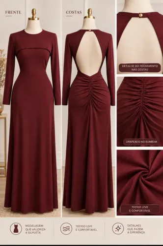 Vestido Marsala