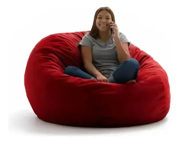 PUFF REDONDO VERMELHO