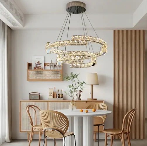 Lustre Led Pendente Cristal Verdadeiro Luxo Moderno 250w