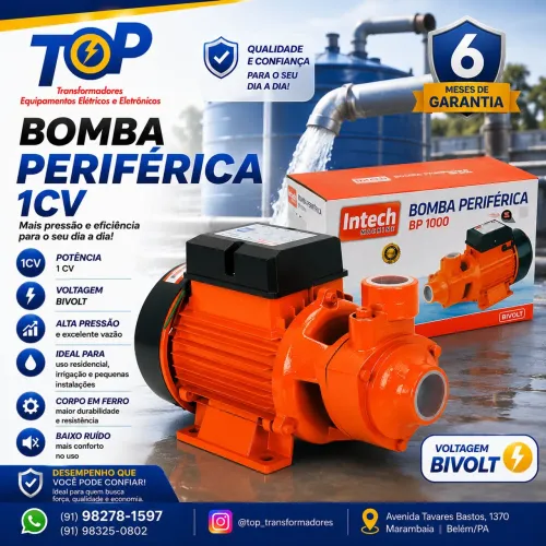 Bomba periférica intech machine 1 CV Bivolt