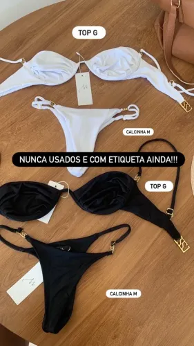 Biquíni SSbeachwear (Branco ou Preto) - Novo com Etiqueta - Nunca Usado!