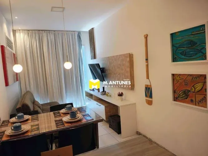 Apartamento com 1 dormitório para alugar, 49 m² por R$ 3.200,00 - Muro Alto - Ipojuca/PE