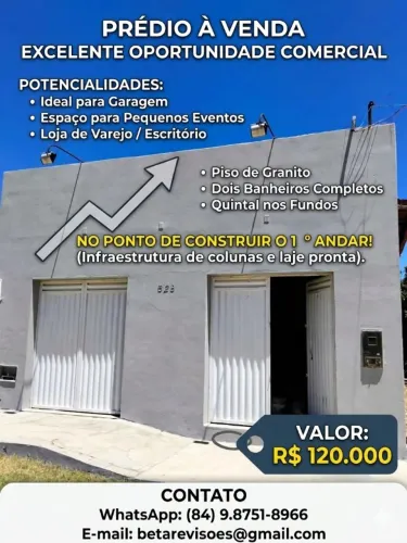 Prédio comercial à venda em Parelhas/RN