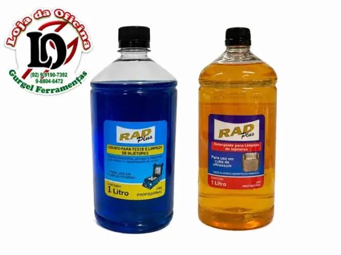 Kit 1 litro fluido p/ provetas e 1 litro detergente p/ cuba ultrassonica-RADPLUS/FLUIMAIS