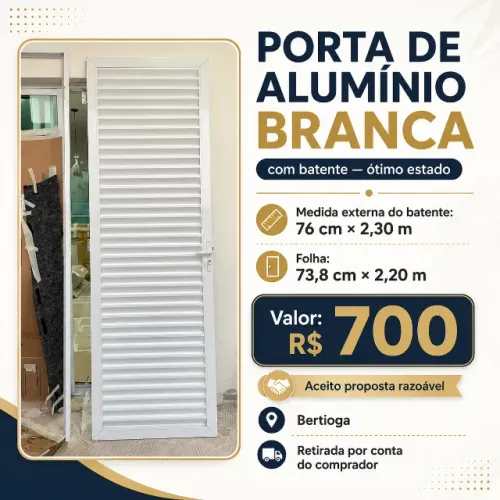 Porta de Alumínio Branca