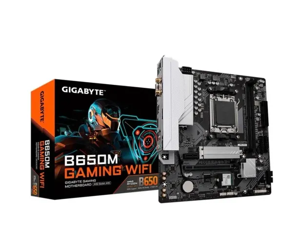 Placa Mãe Gigabyte B650M Gaming Rev.1.0, AMD AM5, mATX, DDR5, RGB, WiFi - B650M