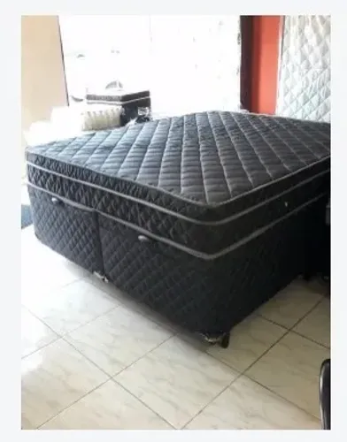 Cama Box Baú + Colchão de Molas Casal / Queen - Direto de Fábrica