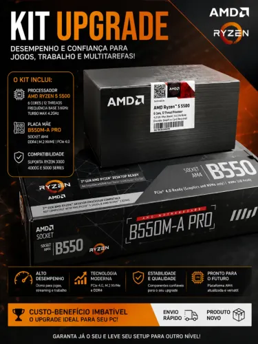 Kit upgrade Ryzen 5 5500+ B550m msi