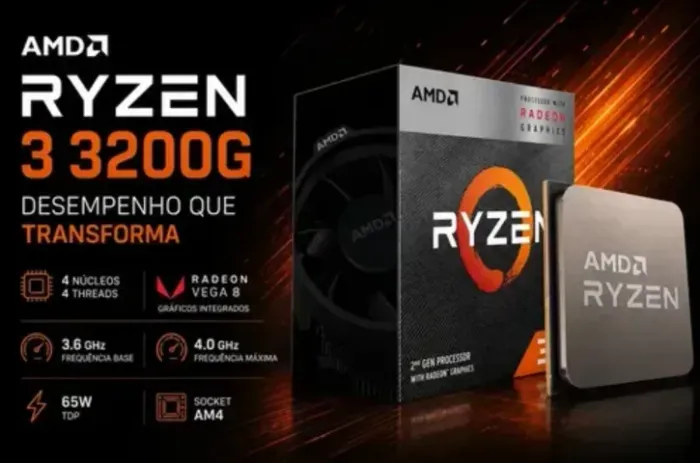 Processador AMD Ryzen 3 3200G com Vídeo Integrado Vega 8