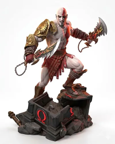 Estátua Kratos God Of War Clássico - Escala 1/6 (100% Resina)