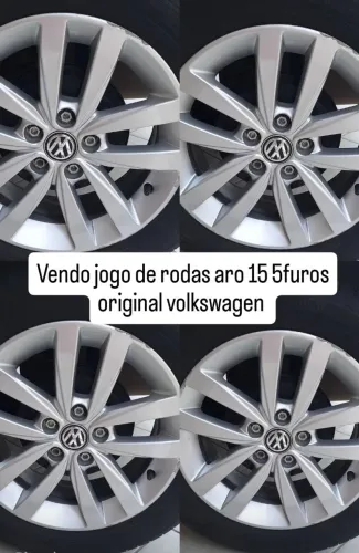 VENDO JOGO DE RODAS ORIGINAIS VOLKSWAGEN ARO 15