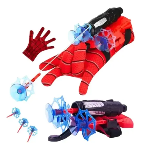 Luva Lança Teia Homem Aranha Brinquedo Kit Lançador Infantil