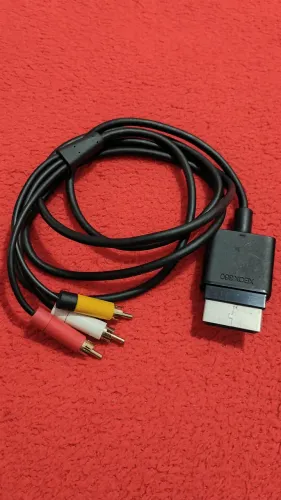 cabo xbox 360 slim av rca original microsoft