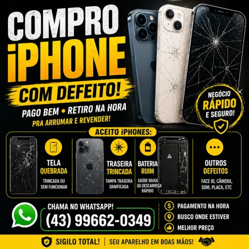Compro seu Iphone Quebrado ou Funcionando