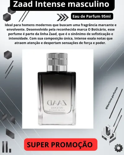 Zaad Intense Eau de Parfum masculino- OBoticario 95ml