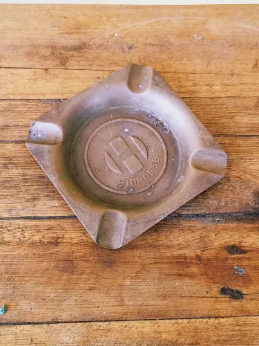 Cinzeiro vintage pegada industrial decoração decorativo antigo antiquario lindo coleção