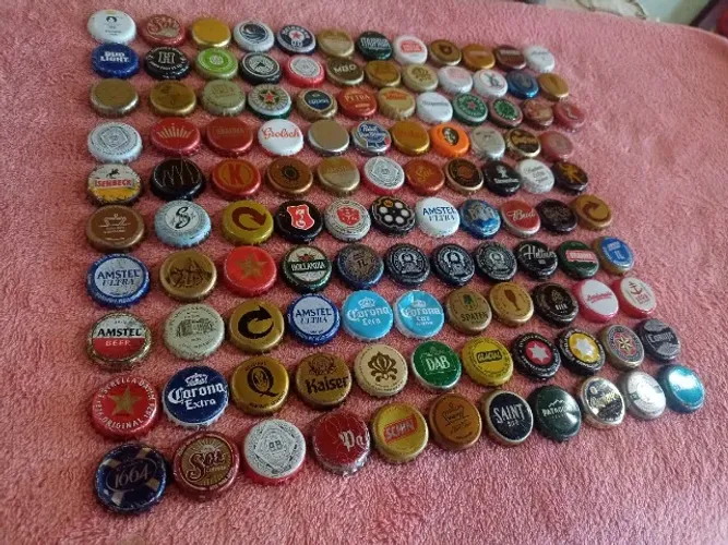 Coleção de tampinhas de cervejas