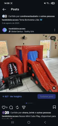 Mini cuboplay inflável