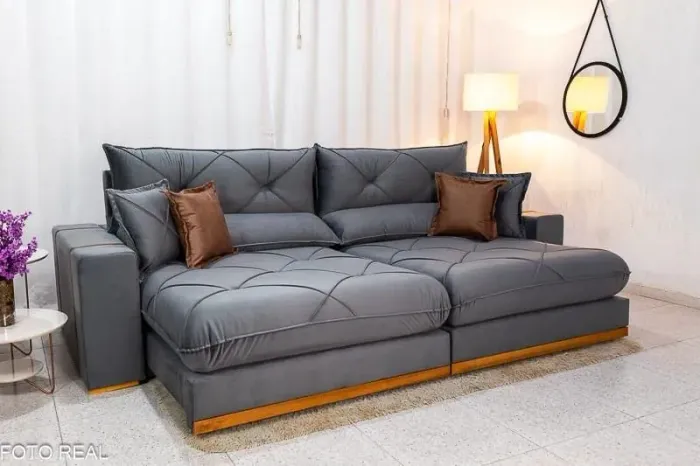 Sofá Retrátil luxo 2.50 largura Pillow 30 cm luxo