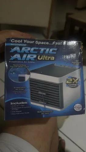 MINI AR CONDICIONADO PORTÁTIL ARCTIC AIR COOLER UMIFICADOR CLINATUZADOR LED COR BRANCO 30W