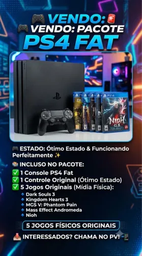 Ps4 Fat completo / Vendo ou troco