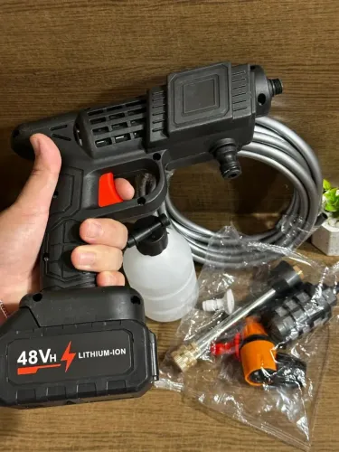 Lavadora a Jato Sem Fio Alta Pressão + 2 Baterias