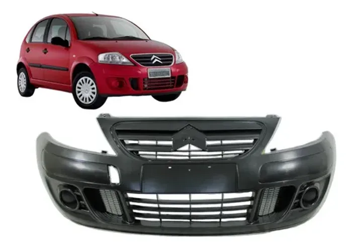 Parachoque Dianteiro Citroen C3 2008 2009 2010 11 2012 Novo Preto