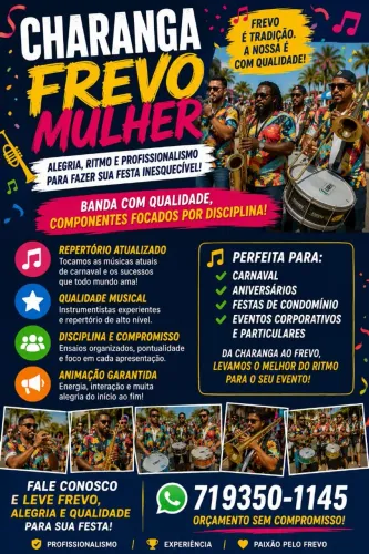 Charanga frevo mulher venha fazer sua festa com música 