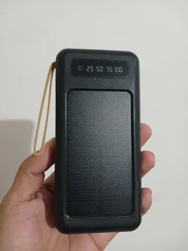 Carregador Portátil Power Bank Solar 20.000mah Com cabos 5 Em1 LED lanterna