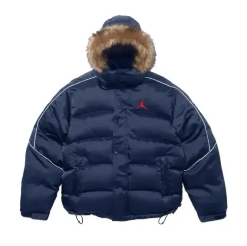 Supreme x Jordan Jaqueta Puffer Blue - Usada - XXL