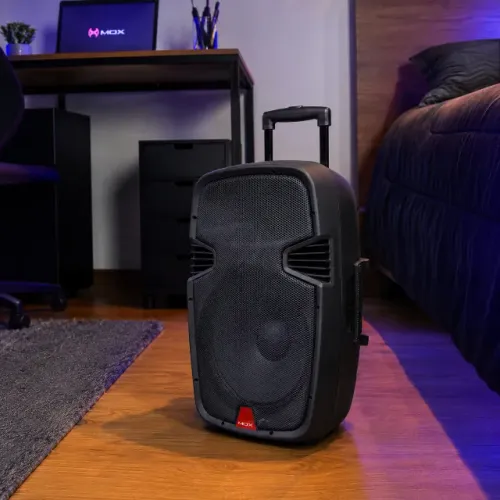 Caixa de Som MOX MO-K412B 12" - Bluetooth + USB + SD + Karaokê