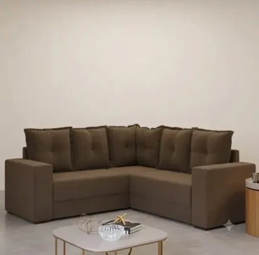 Sofá de Canto Marrom 