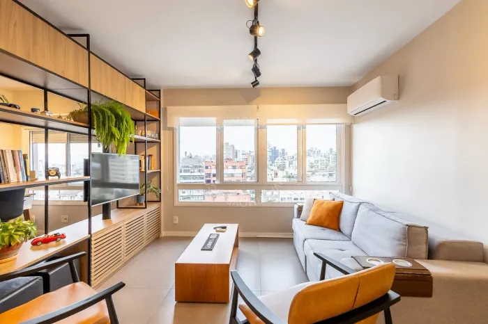 Apartamento mobiliado para alugar no Petrópolis com 1 quarto (suíte)